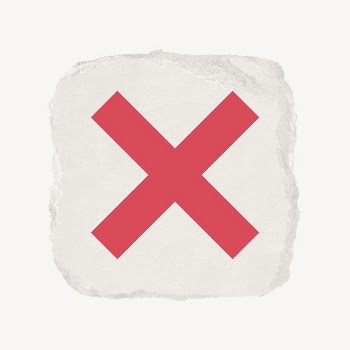 X mark icon, ripped paper | Free Icons - rawpixel
