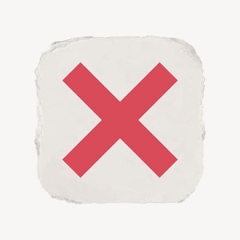 X mark icon, ripped paper | Free Icons - rawpixel