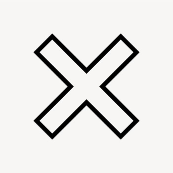X mark line icon, minimal | Free Icons - rawpixel
