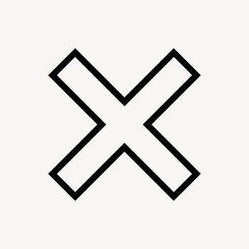 X mark line icon, minimal | Free Icons - rawpixel