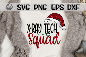 X-Ray Tech Squad with Santa hat - Christmas SVG