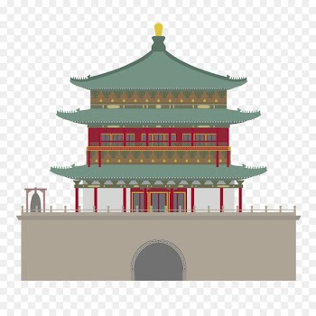 Xi An Drawing Illustration - Beautifully retro palace 