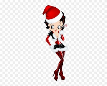 Xmas Bb With Candy Cane Betty Boop Pictures, Merry - Betty Boop Christmas