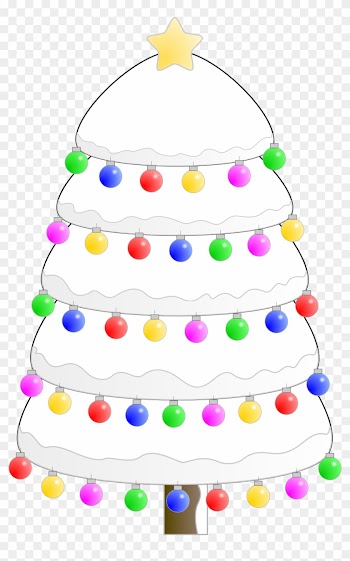 Xmas Christmas Tree 122 Black White Line Art Coloring - Christmas Tree