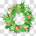 Xmas , holly_garland_, green Christmas wreath icon transparent background PNG clipart