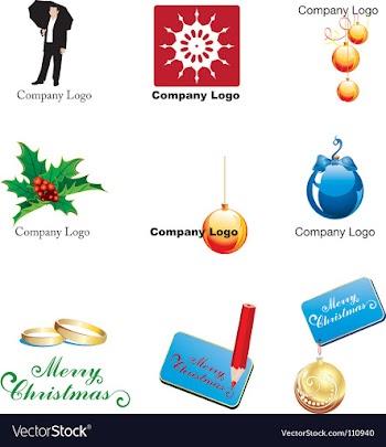 Xmas logos vector image