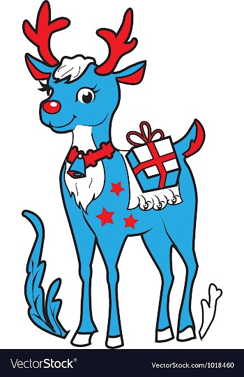 Xmas reindeer Rudolf vector image