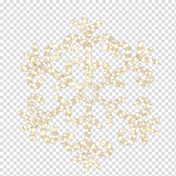 Xmas  Watchers, beige snowflake string lights art transparent background PNG clipart