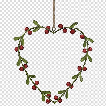 Xmas  Watchers, green and red heart frame transparent background PNG clipart