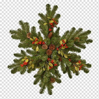 Xmas  Watchers, green garland wreath transparent background PNG clipart