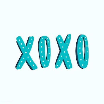 Xoxo typography vector in blue | Free stock vector - 472594