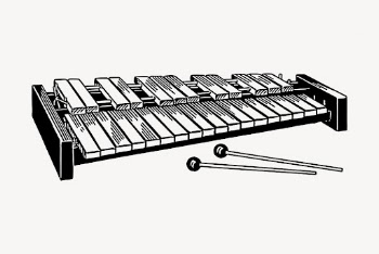 Xylophone clipart, vintage musical instrument | Free Vector - rawpixel