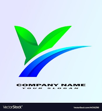 y abstract modern 3d letter logo