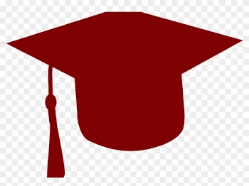 Y6 Leavers Mass - Maroon Graduation Cap Clipart