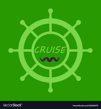 Yacht helm wheel image with sea waves vector image