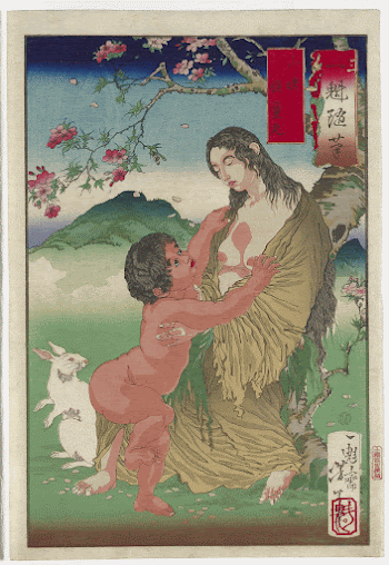 Yamauba and Kaidomaru (1873) print | Free Photo - rawpixel