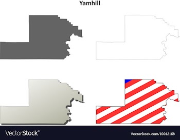 Yamhill Map Icon Set vector image