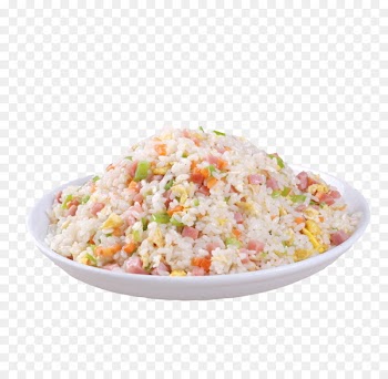 Yangzhou fried rice Ham and eggs Dish - A dish of fried ham egg kind 
