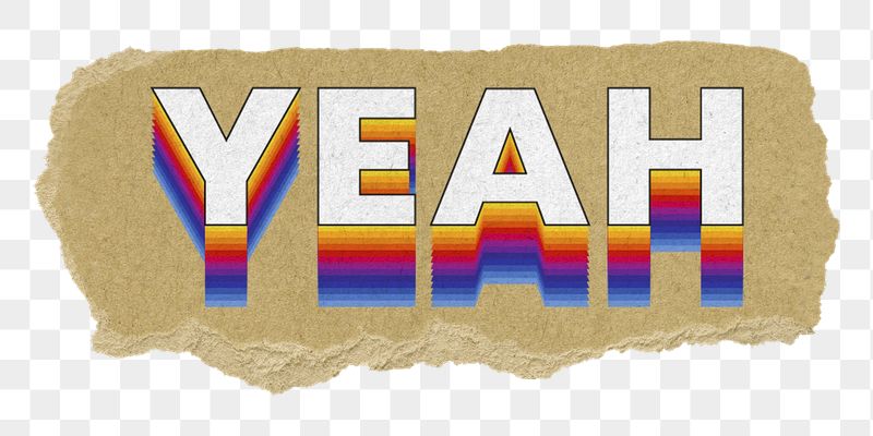Yeah png ripped paper word | Free PNG - rawpixel