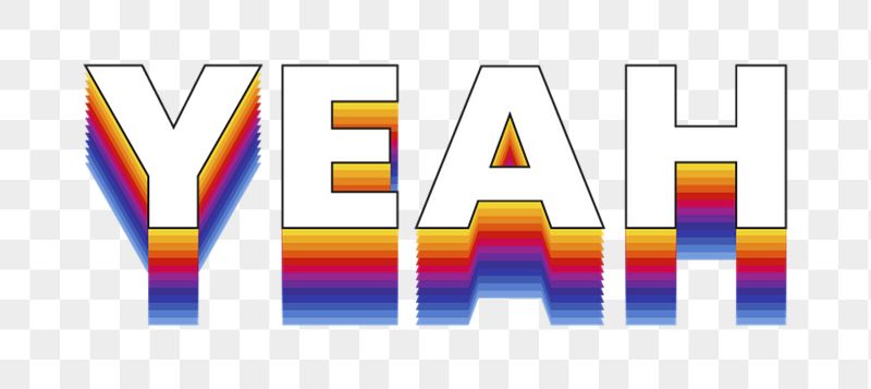 Yeah png word sticker typography, | Free PNG - rawpixel
