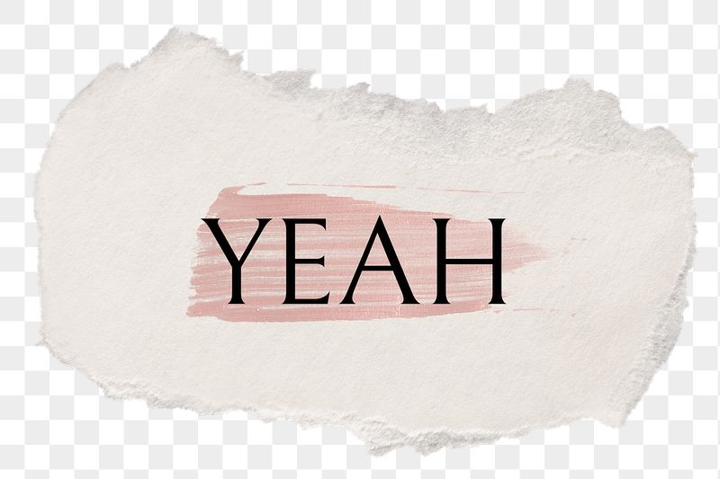 Yeah png word sticker typography, | Free PNG - rawpixel