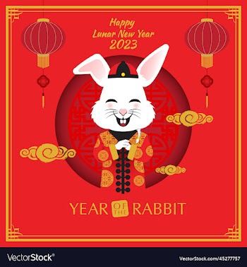 year of the rabbit greeting card