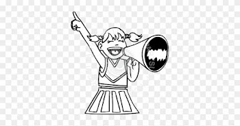 Yell Black And White Clipart