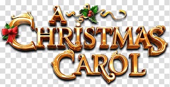 Yellow A Christmas Carol text overlay, A Christmas Carol Logo transparent background PNG clipart