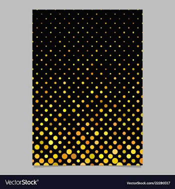 Yellow abstract circle pattern brochure vector image