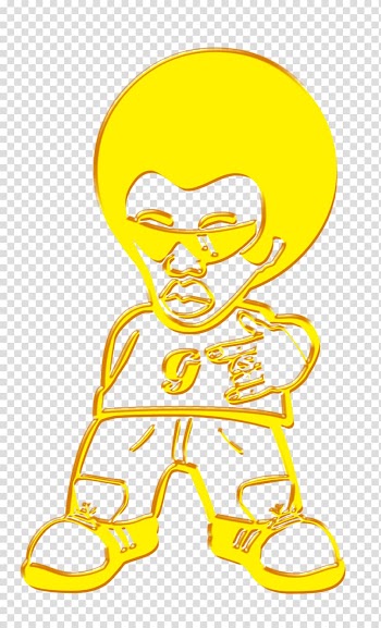 , Yellow abstract figure transparent background PNG clipart