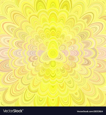Yellow abstract flower mandala design background vector image