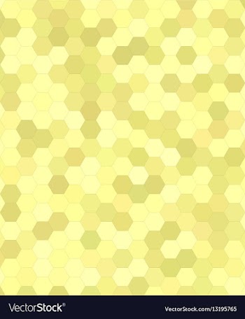 Yellow abstract hexagonal honey comb background vector image