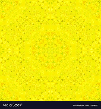 Yellow abstract repeating curved triangle mosaic vector image