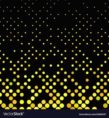 Yellow abstract repeating dot pattern - snowfall vector image