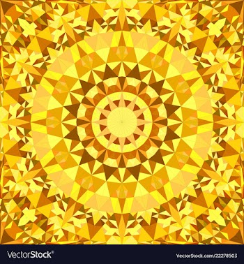 Yellow abstract repeating triangle mosaic tile vector image