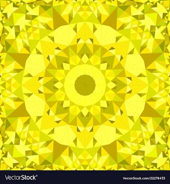 Yellow abstract repeating triangle mosaic vector image