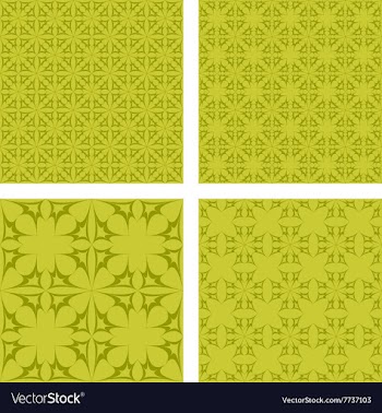 Yellow abstract seamless pattern background set vector image