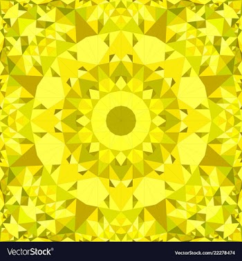 Yellow abstract seamless triangle mosaic tile vector image