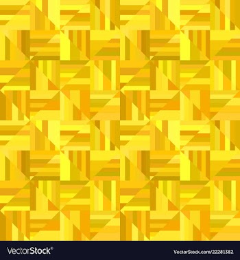 Yellow abstract striped square tile mosaic vector image