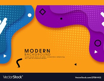 Yellow abstract trendy background vector image