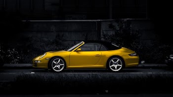 yellow and black coupe