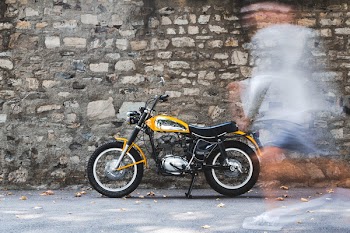 Yellow And Black Motorcycle 