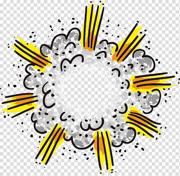 Yellow and black smoke , Explosion , cloud comics explosion transparent background PNG clipart