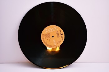 Yellow and Black Vinyl Disc