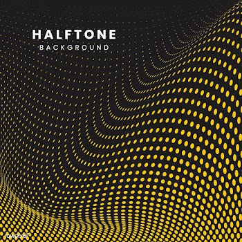 Yellow and black wavy halftone background vec.. | Free stock vector - 542616