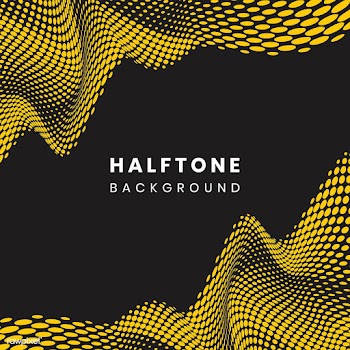 Yellow and black wavy halftone background vec.. | Free stock vector - 542700