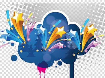 Yellow and blue star , Posters Decorative banner transparent background PNG clipart