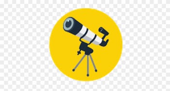 Yellow And Blue - Telescope Clip Art Png