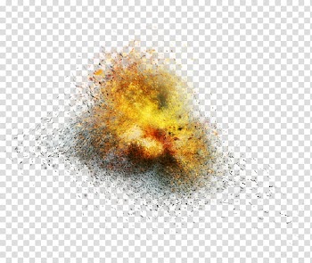 Yellow and brown abstract painting transparent background PNG clipart