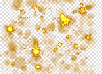 Yellow and brown decor lot, Background light Gold Luminous efficacy, Fantasy light effect background transparent background PNG clipart